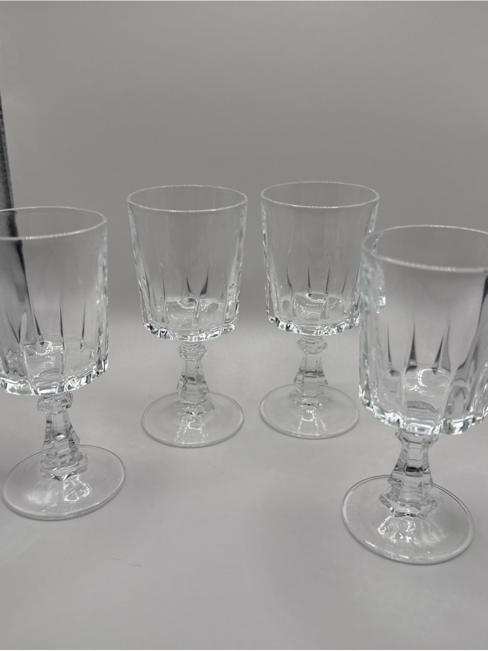Sherry Stemmed Glasses Set Of 4, 3-7/8"Tall French Luxury 4024